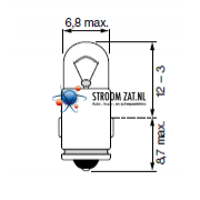 Gloeilamp BA7S 12V 2W